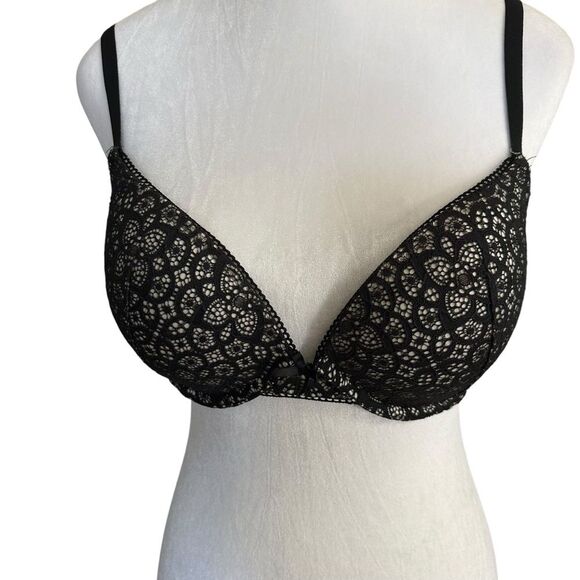 Victorias‎ Secret Dream Angles Push Up Bra 36C Black Bra - Picture 1 of 14
